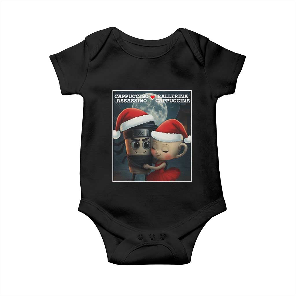 Funny Christmas Couple Baby Onesie Italian Brainrot Meme TS14 Black Print Your Wear