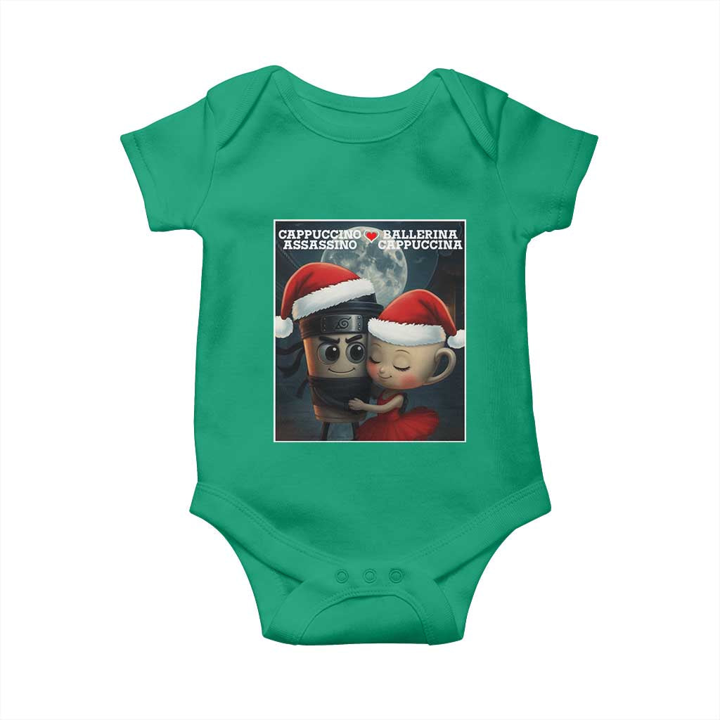 Funny Christmas Couple Baby Onesie Italian Brainrot Meme TS14 Irish Green Print Your Wear