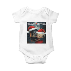 Funny Christmas Couple Baby Onesie Italian Brainrot Meme TS14 White Print Your Wear
