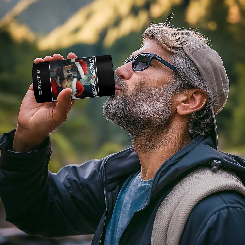 Funny Christmas Couple 4 in 1 Can Cooler Tumbler Italian Brainrot Meme TS14 Print Your Wear