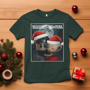 Funny Christmas Couple T Shirt Italian Brainrot Meme TS14 Dark Forest Green Print Your Wear