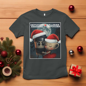 Funny Christmas Couple T Shirt Italian Brainrot Meme TS14 Dark Heather Print Your Wear