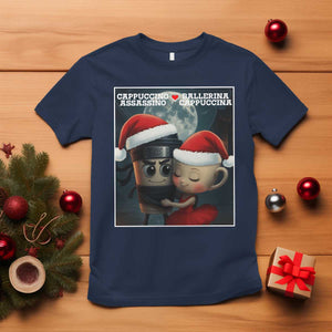 Funny Christmas Couple T Shirt Italian Brainrot Meme TS14 Navy Print Your Wear