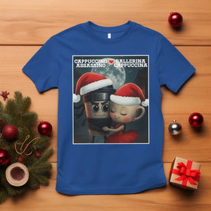 Funny Christmas Couple T Shirt Italian Brainrot Meme TS14 Royal Blue Print Your Wear