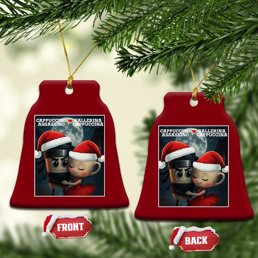 Funny Xmas Couple Ceramic Ornament Italian Brainrot Meme TS14 Print Your Wear