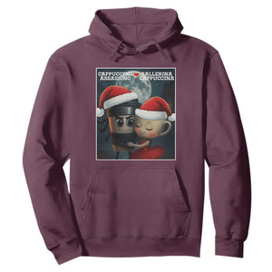 Funny Christmas Couple Hoodie Italian Brainrot Meme TS14 Maroon Print Your Wear