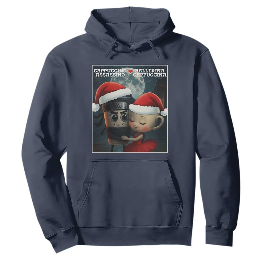 Funny Christmas Couple Hoodie Italian Brainrot Meme TS14 Navy Print Your Wear