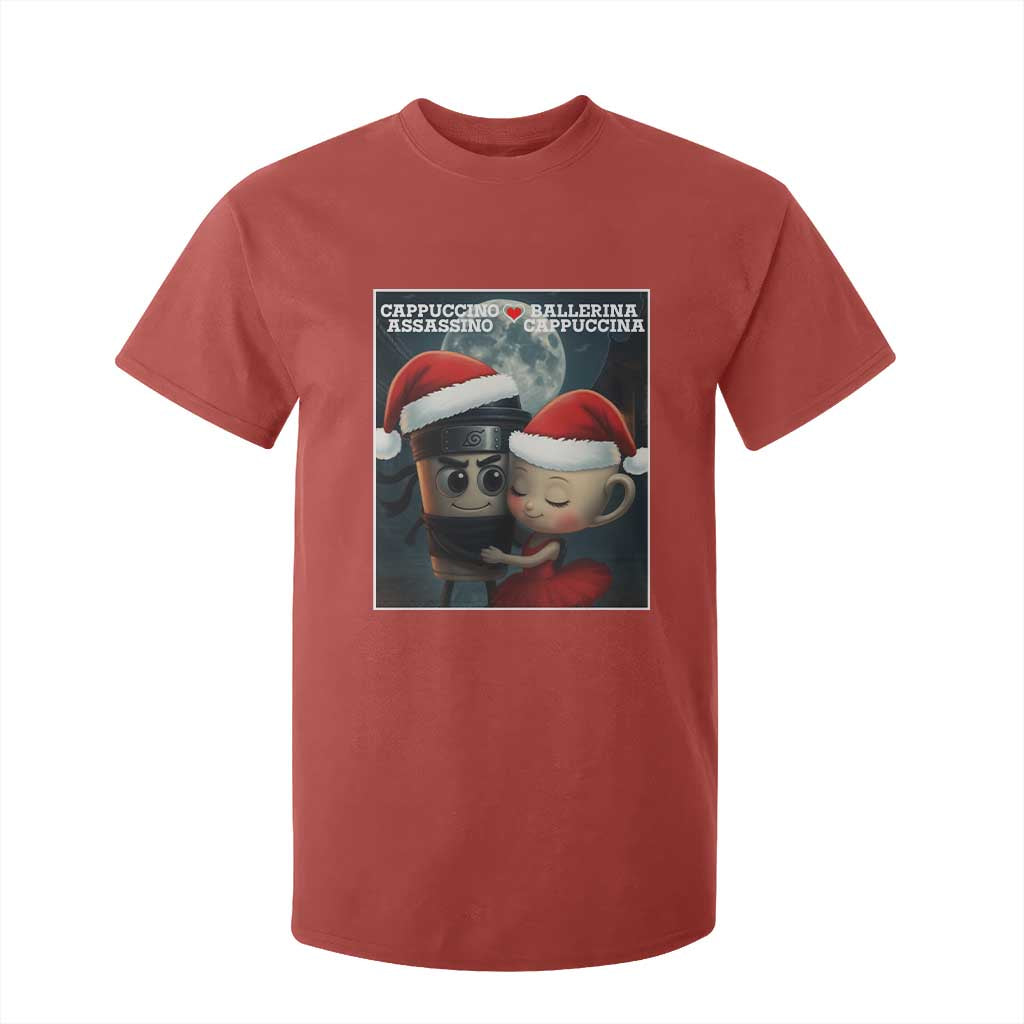 Funny Christmas Couple T Shirt For Kid Italian Brainrot Meme TS14 Red Print Your Wear