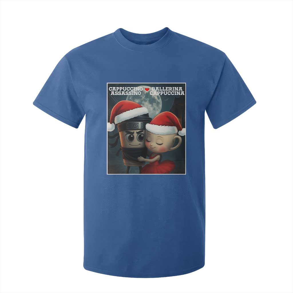 Funny Christmas Couple T Shirt For Kid Italian Brainrot Meme TS14 Royal Blue Print Your Wear