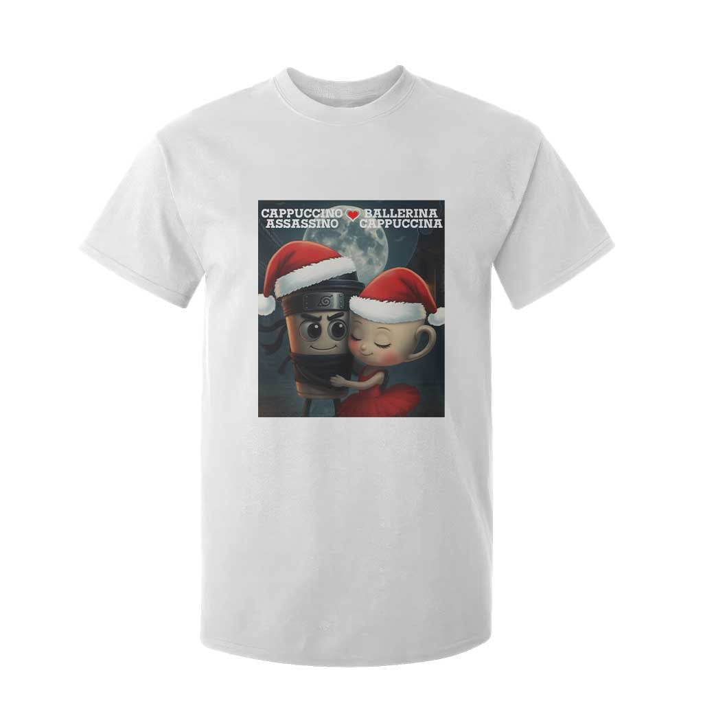 Funny Christmas Couple T Shirt For Kid Italian Brainrot Meme TS14 White Print Your Wear