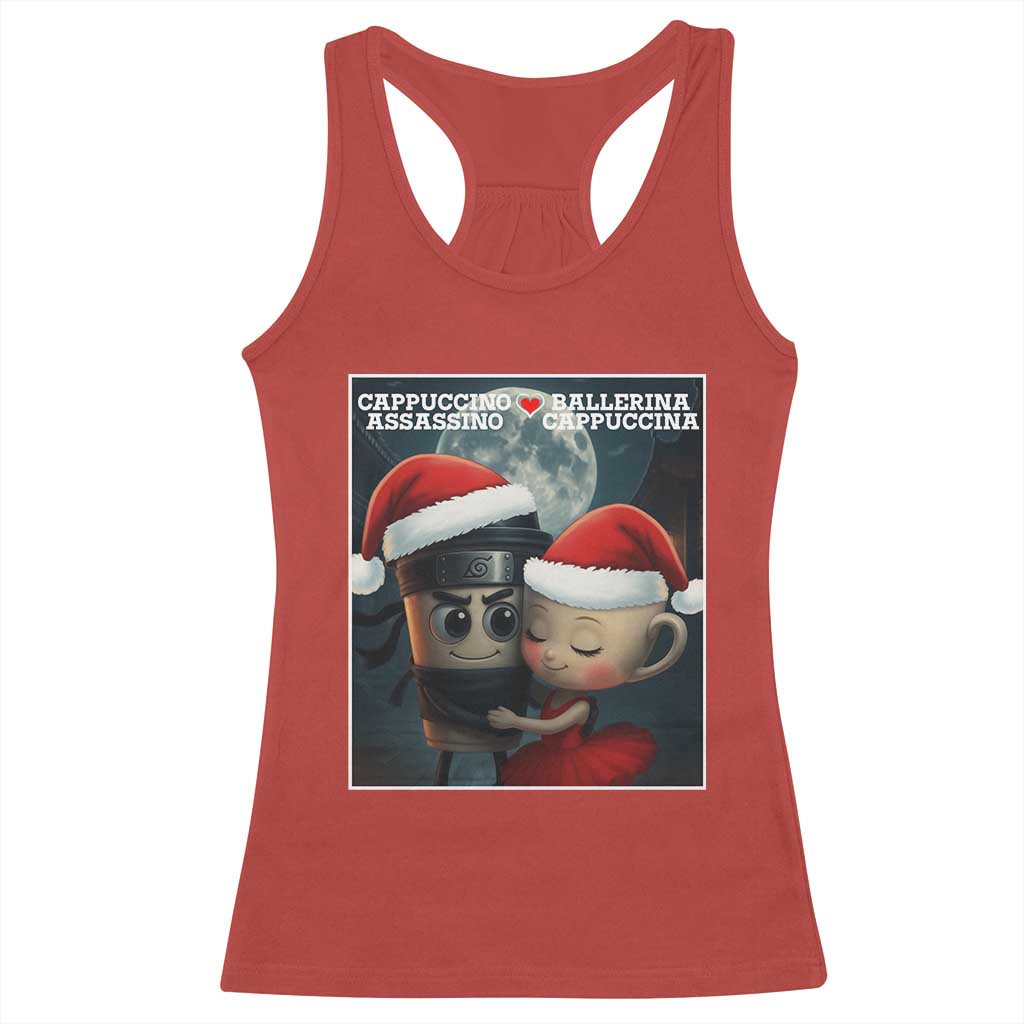 Funny Christmas Couple Racerback Tank Top Italian Brainrot Meme TS14 Red Print Your Wear