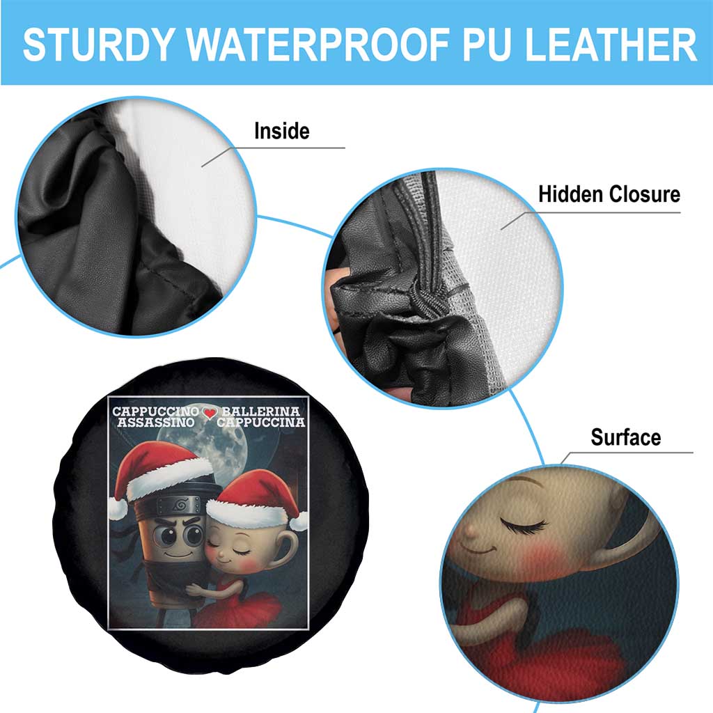 Funny Christmas Couple Spare Tire Cover Italian Brainrot Meme TS14 Print Your Wear