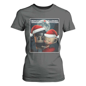 Funny Christmas Couple T Shirt For Women Italian Brainrot Meme TS14 Dark Heather Print Your Wear