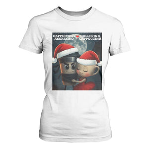 Funny Christmas Couple T Shirt For Women Italian Brainrot Meme TS14 White Print Your Wear