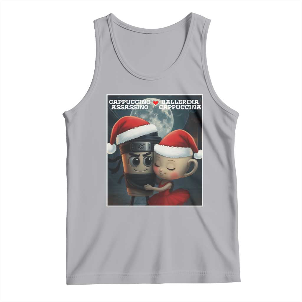 Funny Christmas Couple Tank Top Italian Brainrot Meme TS14 Athletic Heather Print Your Wear