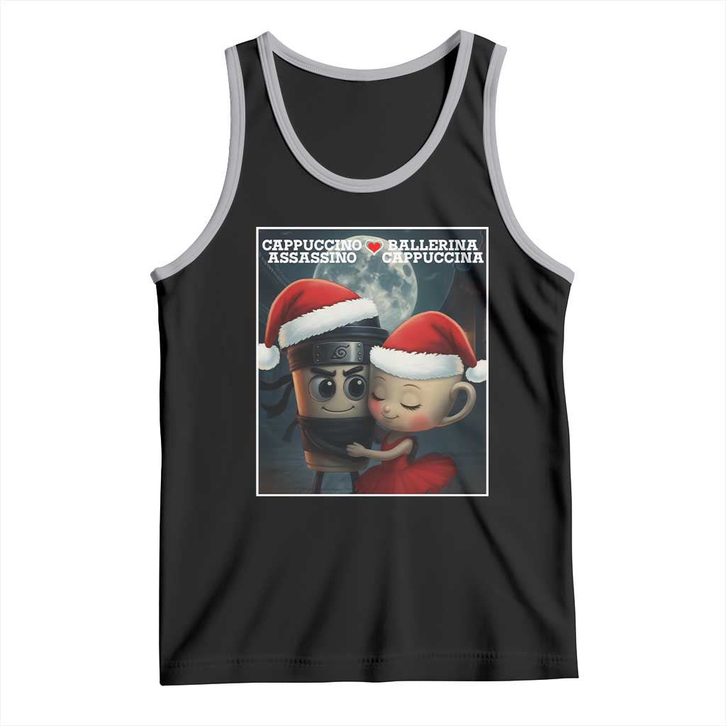 Funny Christmas Couple Tank Top Italian Brainrot Meme TS14 Black Athletic Heather Print Your Wear