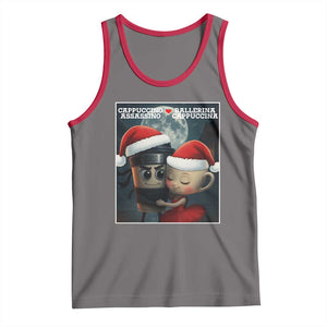 Funny Christmas Couple Tank Top Italian Brainrot Meme TS14 Deep Heather Red Print Your Wear