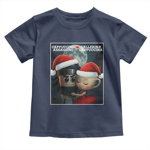 Funny Christmas Couple Toddler T Shirt Italian Brainrot Meme TS14 Navy Print Your Wear
