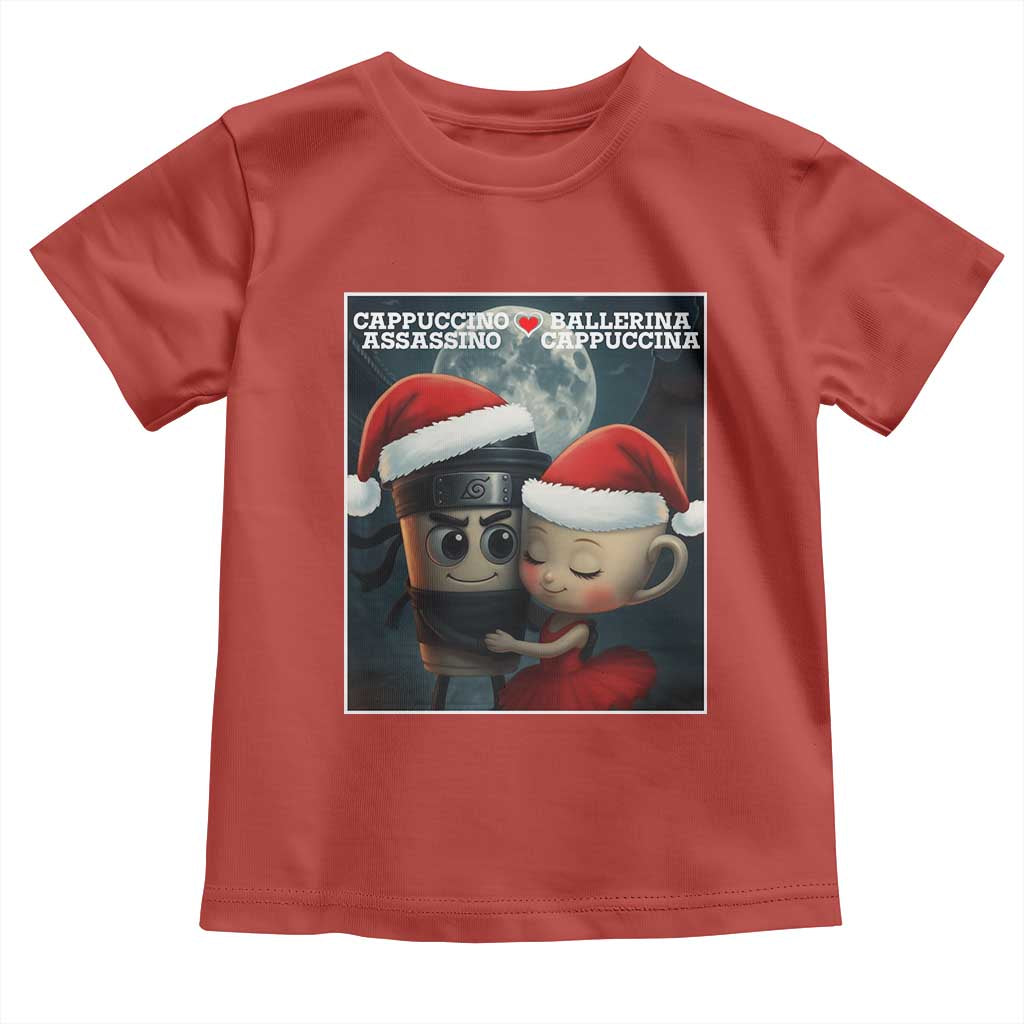 Funny Christmas Couple Toddler T Shirt Italian Brainrot Meme TS14 Red Print Your Wear