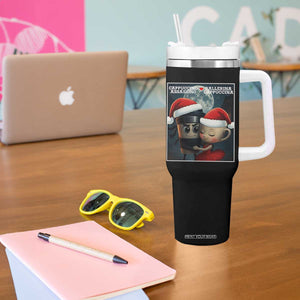 Funny Christmas Couple Tumbler With Handle Italian Brainrot Meme TS14 Print Your Wear