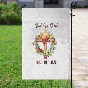 Cross Christian Christmas Garden Flag God Is Good All The Time TS14 Print Your Wear
