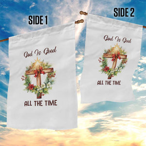 Cross Christian Christmas Garden Flag God Is Good All The Time TS14 Print Your Wear