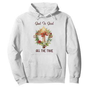Cross Christian Christmas Hoodie God Is Good All The Time TS14 White Print Your Wear