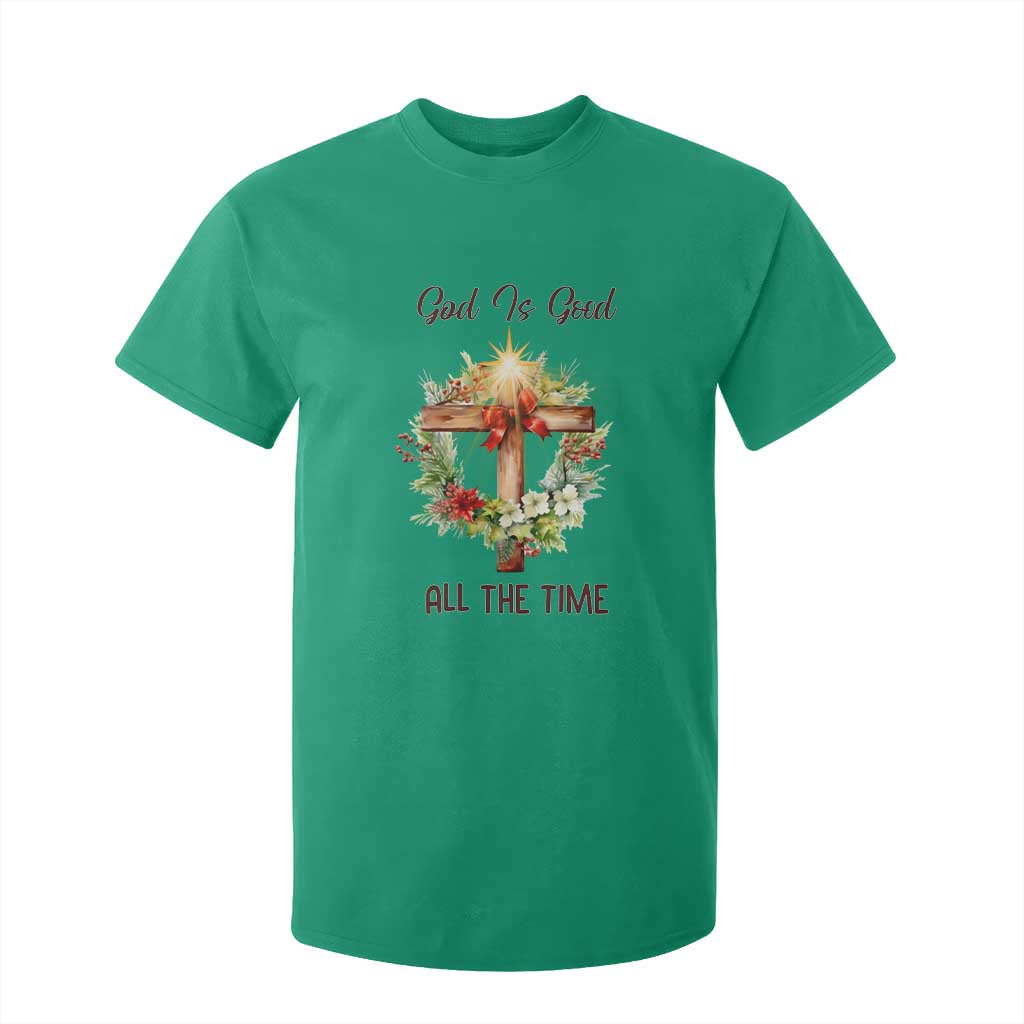 Cross Christian Christmas T Shirt For Kid God Is Good All The Time TS14 Irish Green Print Your Wear