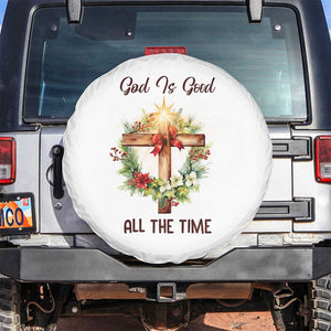 Cross Christian Christmas Spare Tire Cover God Is Good All The Time TS14 No hole White Print Your Wear