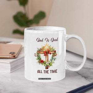 Cross Christian Christmas Coffee Mug God Is Good All The Time TS14 Print Your Wear