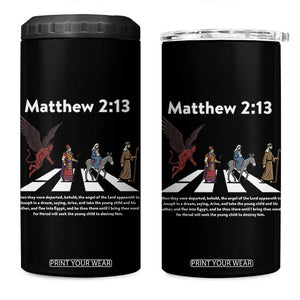 Jesus Christian 4 in 1 Can Cooler Tumbler Cross Bible Verse Matthew 2:13 TS14 One Size: 16 oz Black Print Your Wear