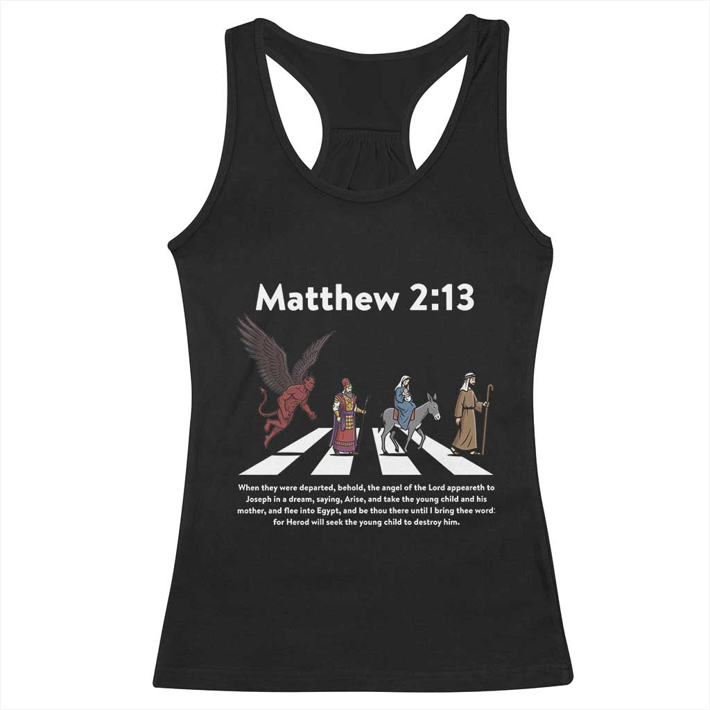 Jesus Christian Racerback Tank Top Cross Bible Verse Matthew 2:13 TS14 Black Print Your Wear