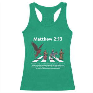 Jesus Christian Racerback Tank Top Cross Bible Verse Matthew 2:13 TS14 Irish Green Print Your Wear