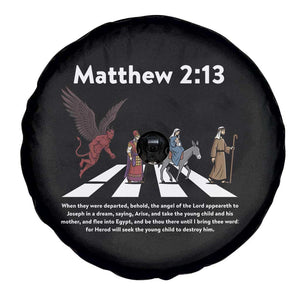 Jesus Christian Spare Tire Cover Cross Bible Verse Matthew 2:13 TS14 Print Your Wear