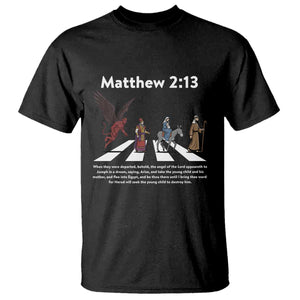 Jesus Christian T Shirt Cross Bible Verse Matthew 2:13 TS14 Black Print Your Wear