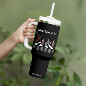 Jesus Christian Tumbler With Handle Cross Bible Verse Matthew 2:13 TS14 Print Your Wear