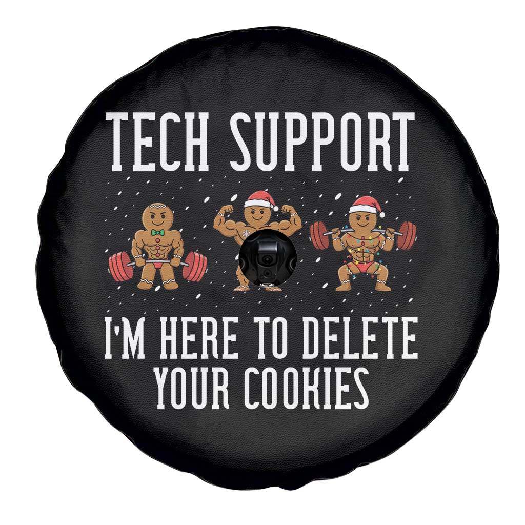 Tech Support Funny Christmas Spare Tire Cover Gingerbread I Am Here To Delete Your Cookies TS14 Print Your Wear