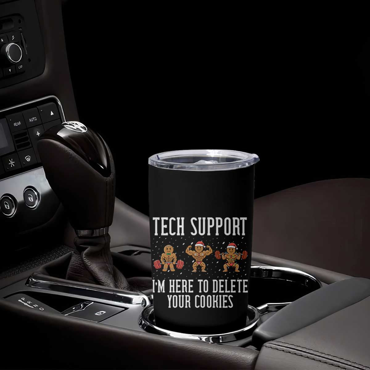 Tech Support Funny Christmas Tumbler Cup Gingerbread I Am Here To Delete Your Cookies TS14 Print Your Wear
