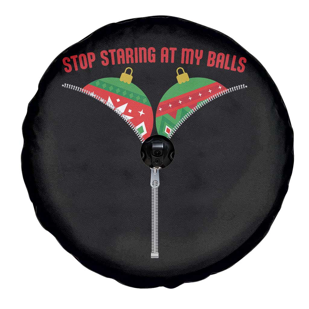 Funny Dirty Christmas Spare Tire Cover Stop Staring At My Balls TS14 Print Your Wear