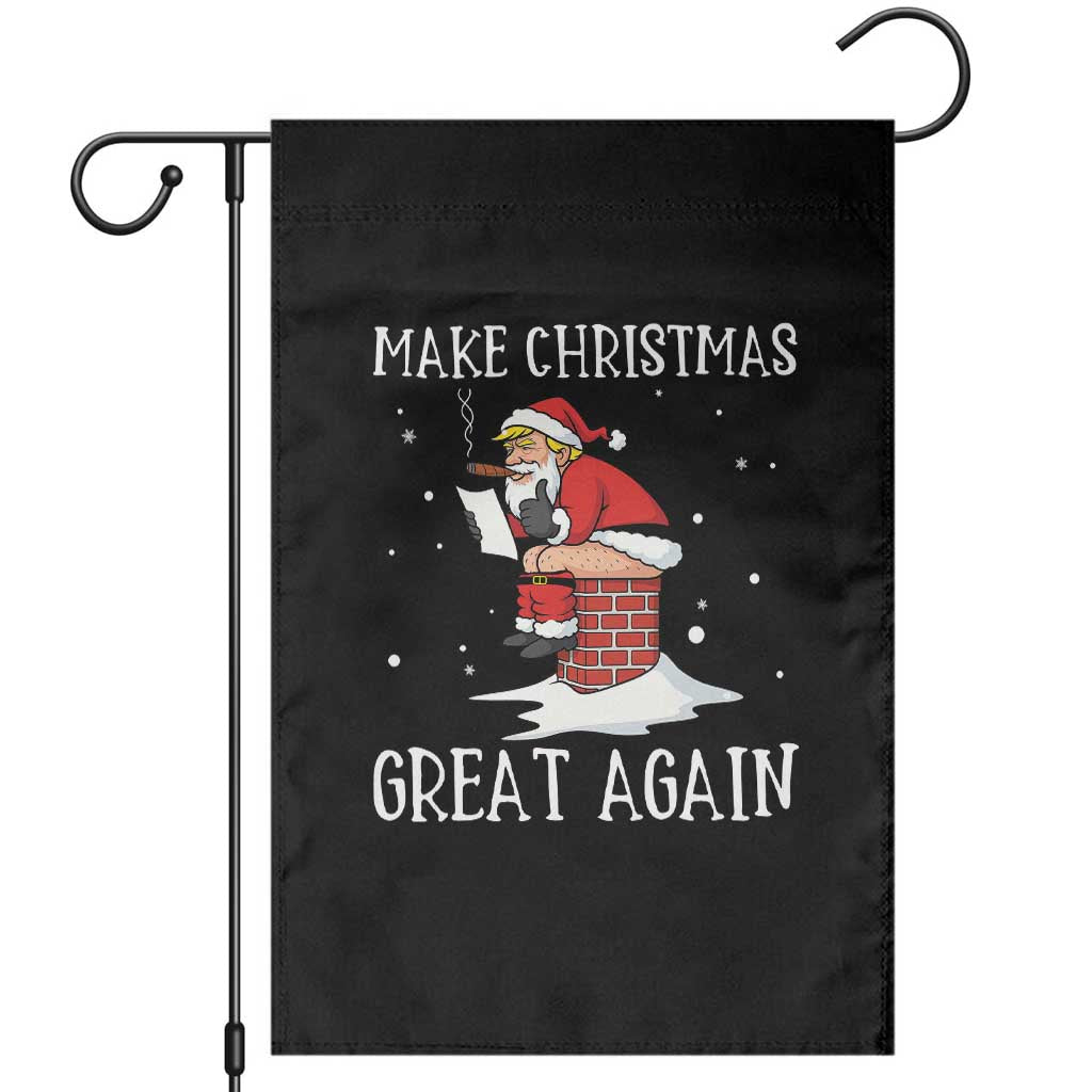 Funny Santa Trump Garden Flag Make Christmas Great Again TS14 Black Print Your Wear