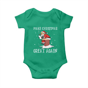 Funny Santa Trump Baby Onesie Make Christmas Great Again TS14 Irish Green Print Your Wear