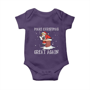 Funny Santa Trump Baby Onesie Make Christmas Great Again TS14 Purple Print Your Wear
