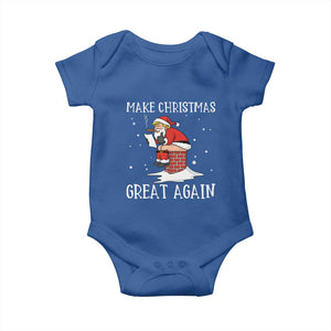 Funny Santa Trump Baby Onesie Make Christmas Great Again TS14 Royal Blue Print Your Wear