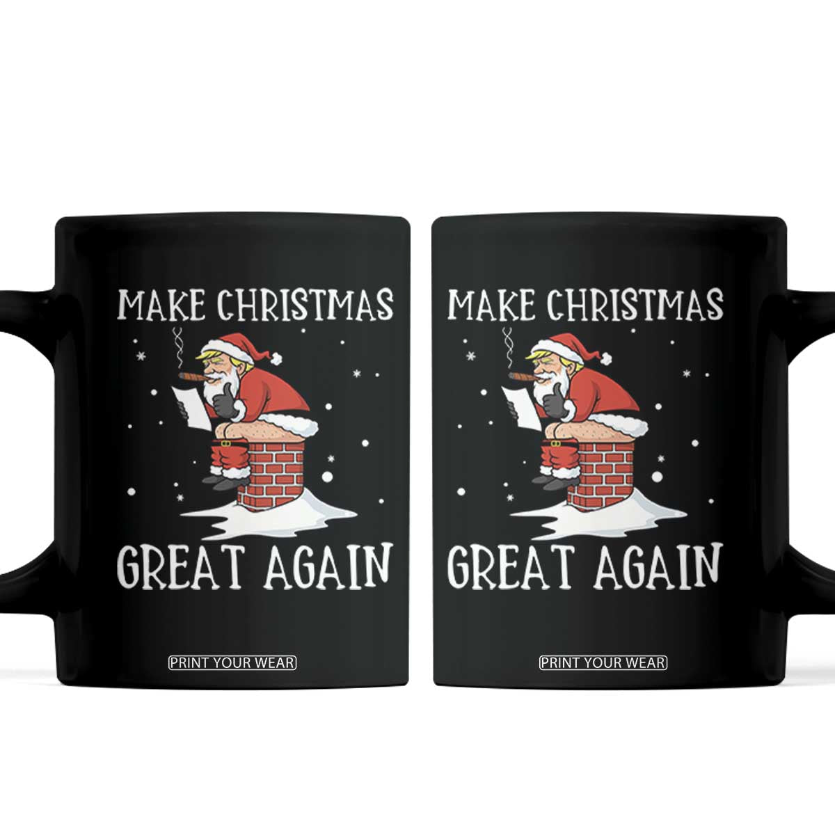 Funny Santa Trump Coffee Mug Make Christmas Great Again TS14 Black Print Your Wear