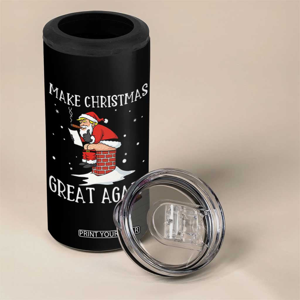 Funny Santa Trump 4 in 1 Can Cooler Tumbler Make Christmas Great Again TS14 Print Your Wear