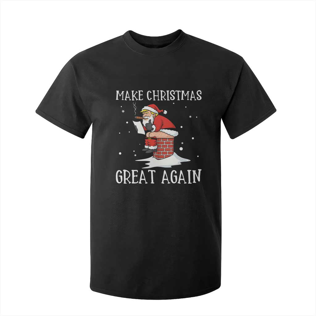 Funny Santa Trump T Shirt For Kid Make Christmas Great Again TS14 Black Print Your Wear