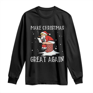 Funny Santa Trump Long Sleeve Shirt Make Christmas Great Again TS14 Black Print Your Wear