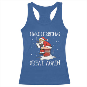 Funny Santa Trump Racerback Tank Top Make Christmas Great Again TS14 Royal Blue Print Your Wear