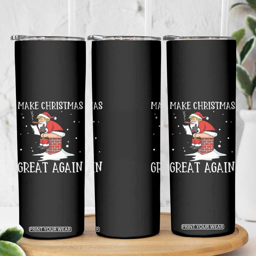 Funny Santa Trump Skinny Tumbler Make Christmas Great Again TS14 Print Your Wear