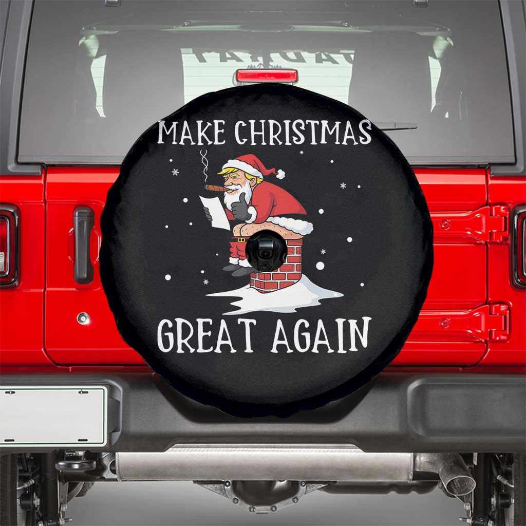 Funny Santa Trump Spare Tire Cover Make Christmas Great Again TS14 Black Print Your Wear